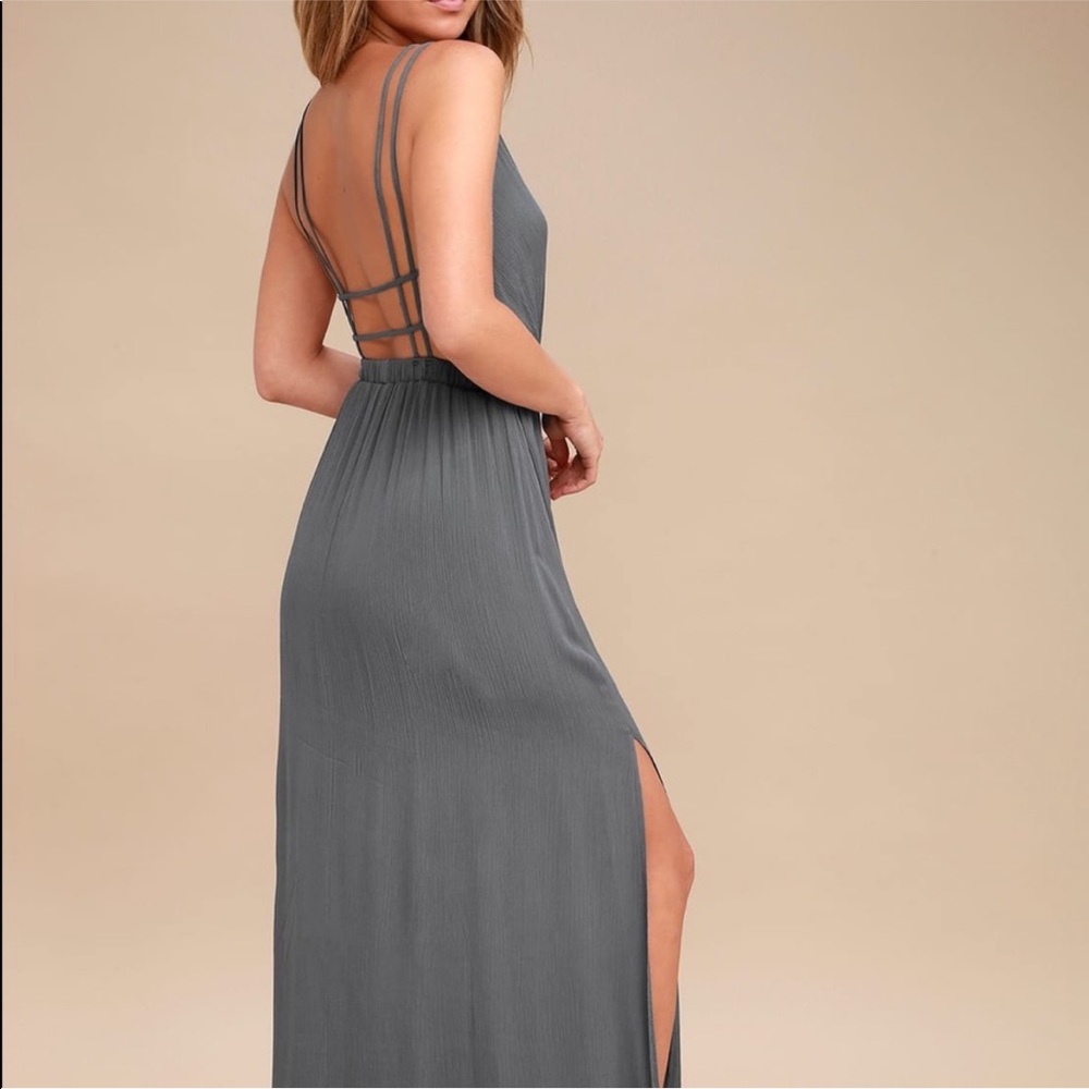 Lost in Paradise Slate Grey Maxi